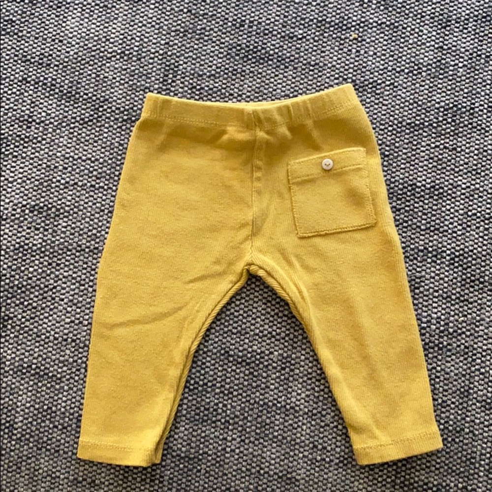 Zara Baby Yellow Ribbed Pants
